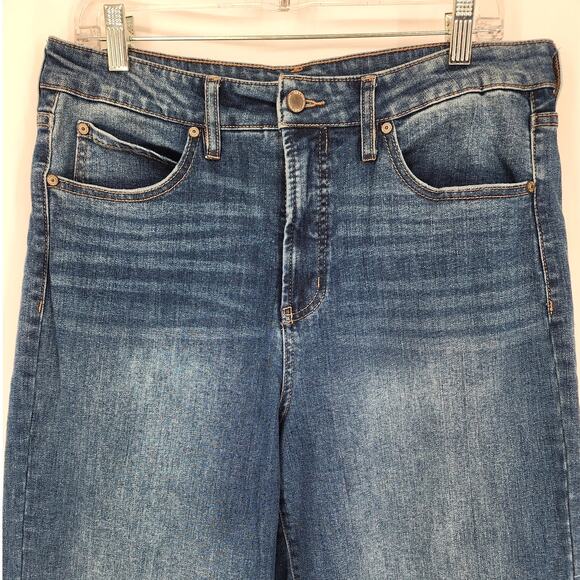 OAT New York Wide Leg Cropped Jeans Raw Hem Women’s 12/31 - Picture 4 of 9